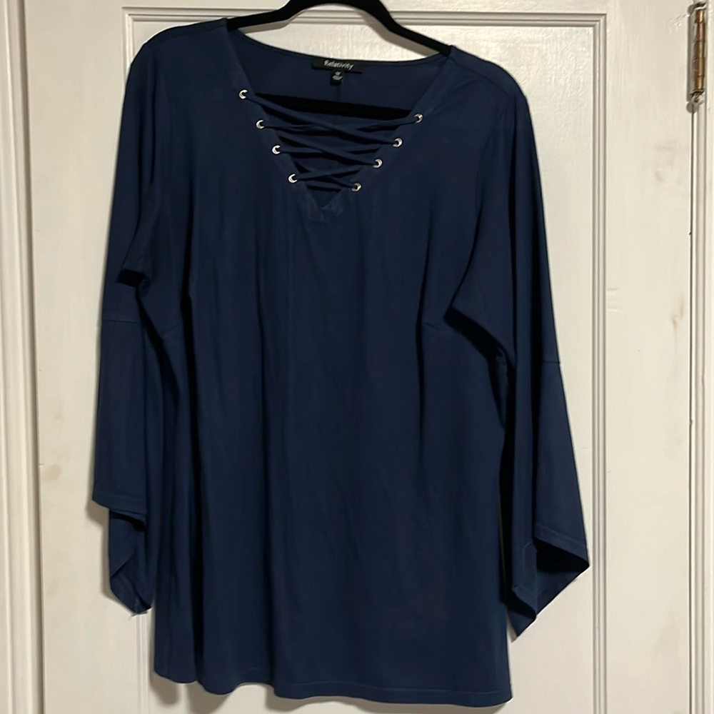 Blue top with laces